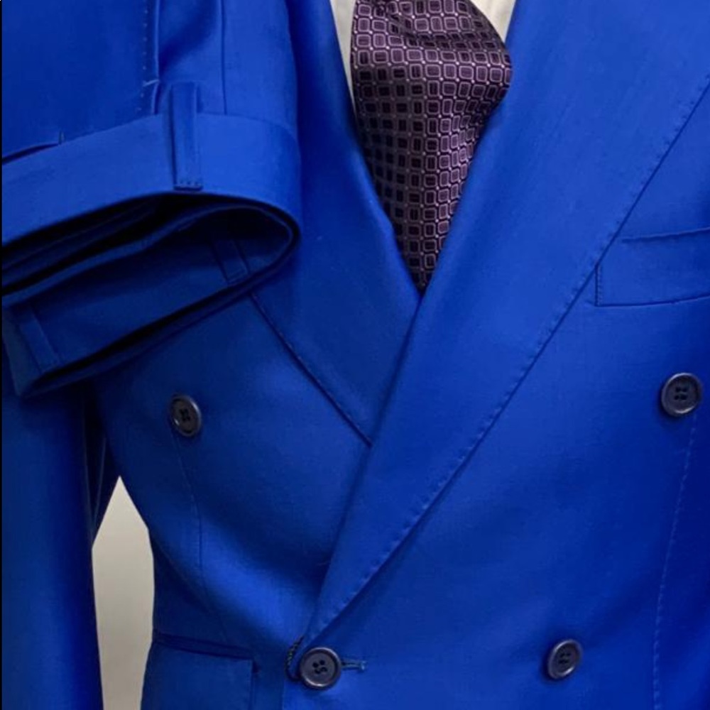 Ink blue super 150 cerruti Neapolitan wool suit